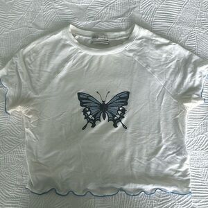 Urban Outfitters Butterfly Crop Top Sz Small